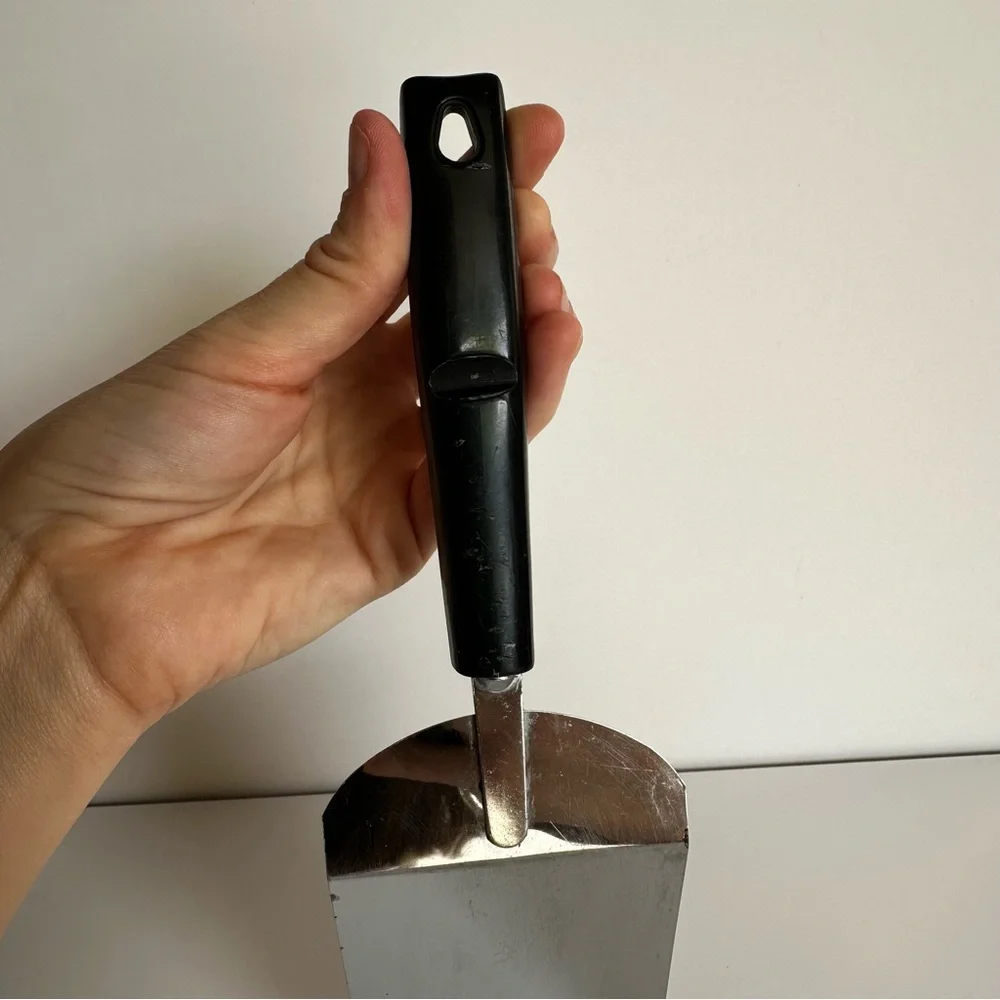 Vintage Ekco Short Black Handle Chromium Plated Spatula Flipper Made‎ in USA